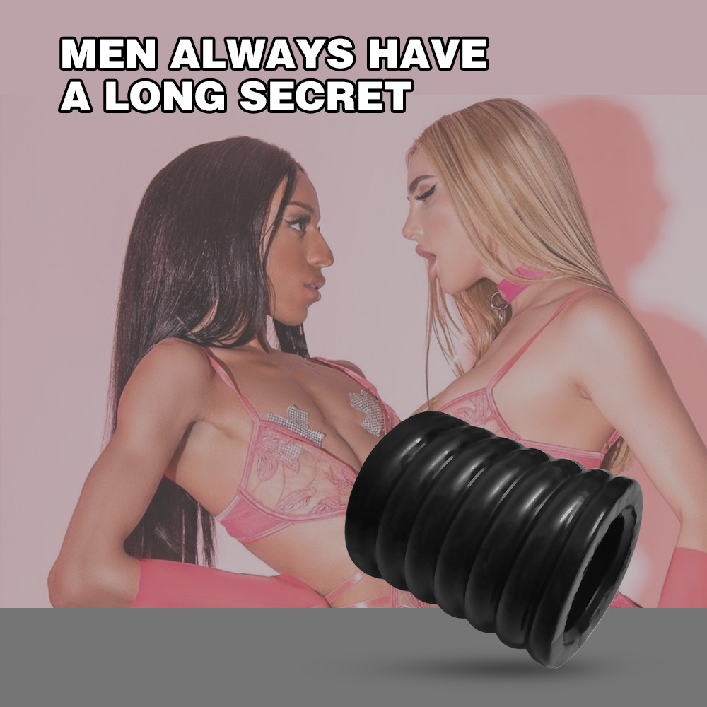 Silicone Ball Scrotum Stretcher Enhancer Squeeze Testicle Ring Delay Ejaculation