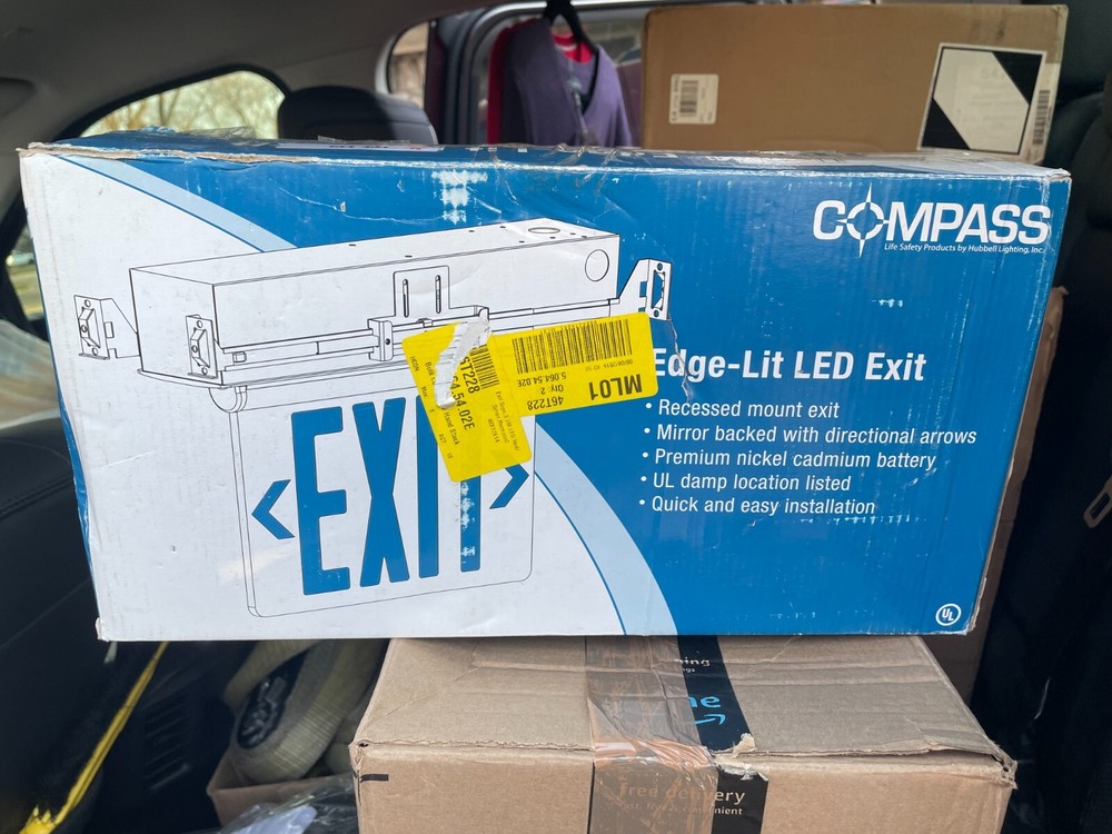 HUBBELL LIGHTING - COMPASS CELR2RNE HUBBELL LIGHTING COMPASS LED Exit Sign/
