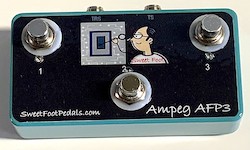 Three Button Footswitch for Ampeg AFP3 - HANDMADE IN USA