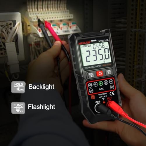 Digital Multimeter TRMS 4000 Counts Multimeter DC AC Voltage Tester MY8300A