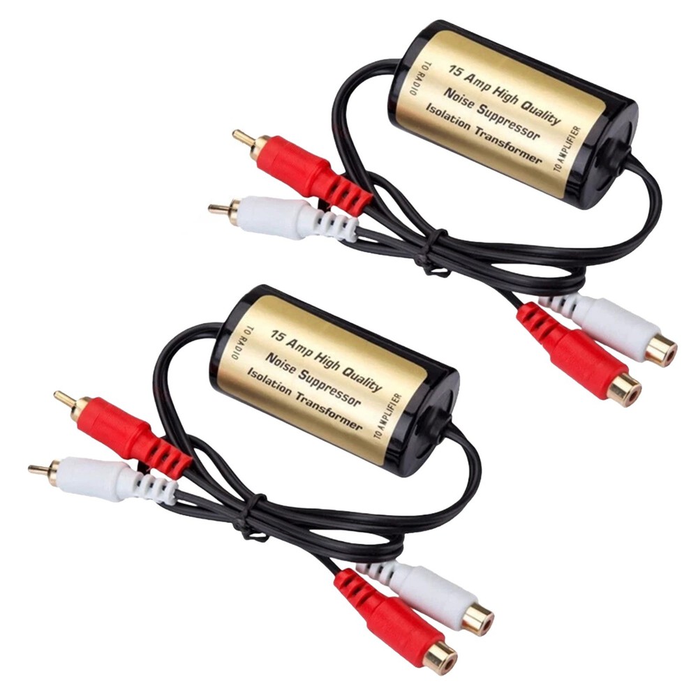 Ground Loop Isolator Noise Filter RCA Connector for Car Amplifier Stereo Setup