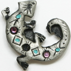 ⭐"LIZARD" PEWTER JACKET VEST HAT PIN