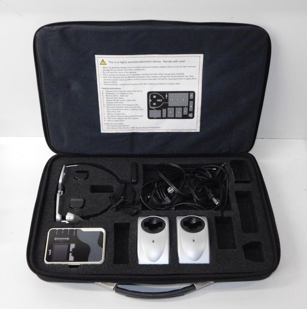 Tobii Glasses Head Unit Wearable Eye Tracking Smart Communication Device System