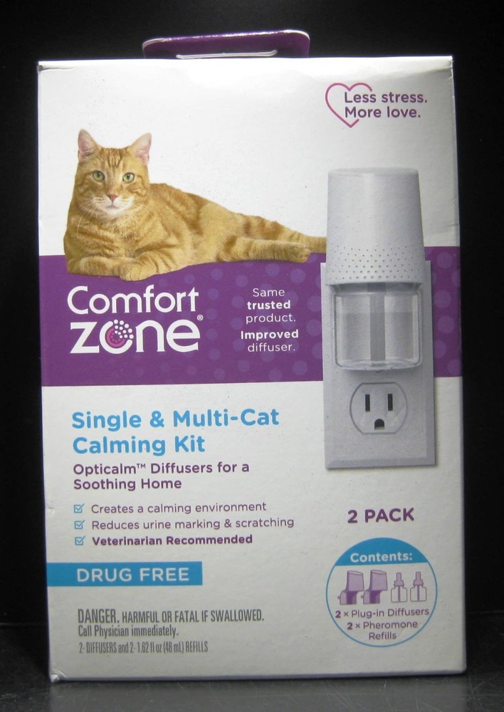 Comfort Zone Single & Multi-Cat Calming Diffuser Kit/Refill  Soothing 2 Pack