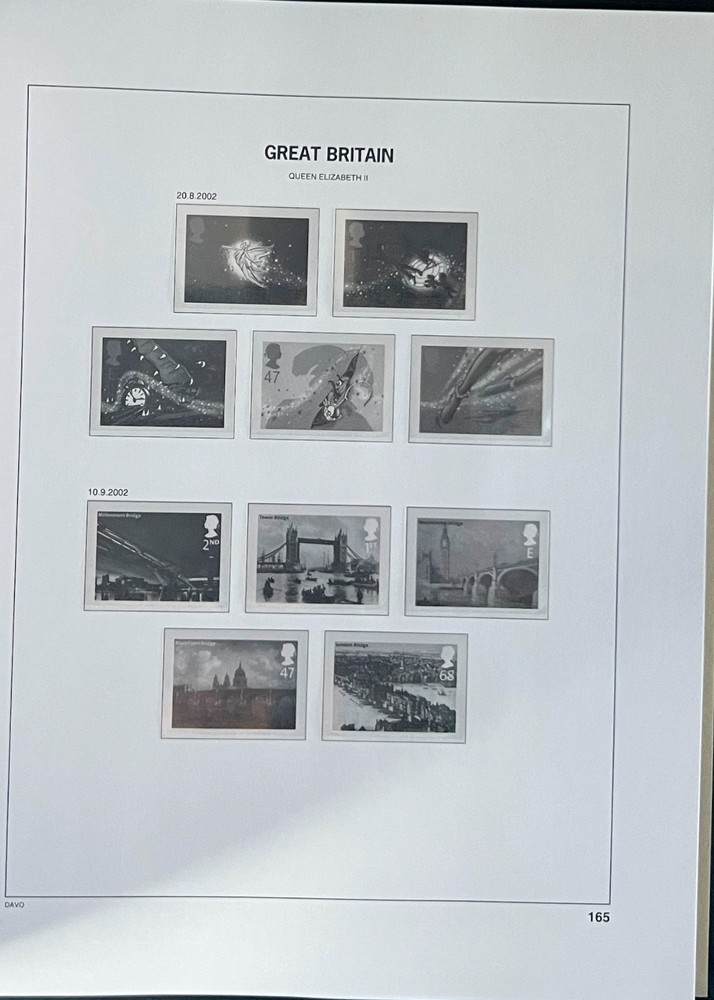 Great Britain Davo Lux Hingeless Album 2000-2002 ZAYIX