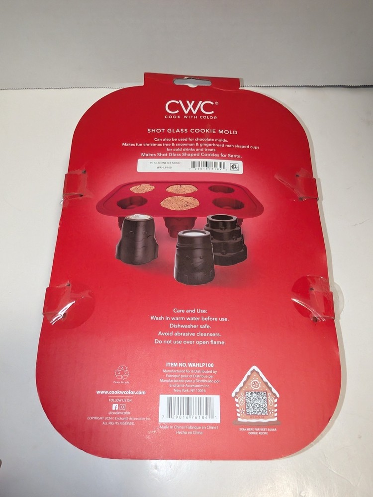 CWC Silicone Red Cookie Shot Mold