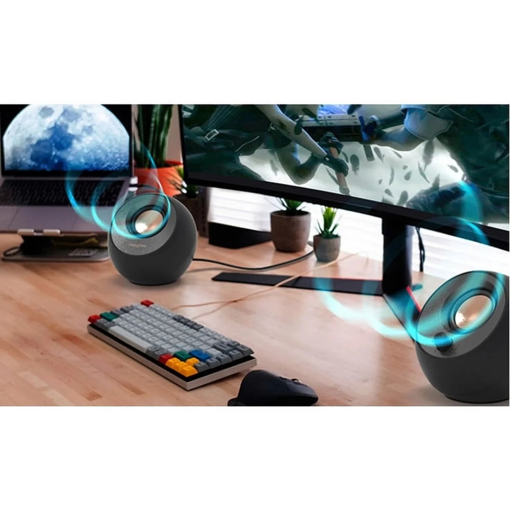 Creative Pebble V3 2.0 Bluetooth Speaker System, 8 W RMS, Black (Open Box)