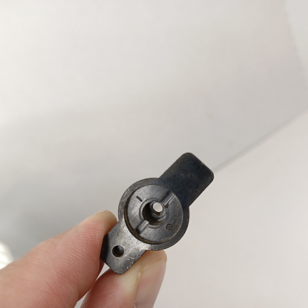 2 Vintage Black Striped Bakelite Pointer Knobs