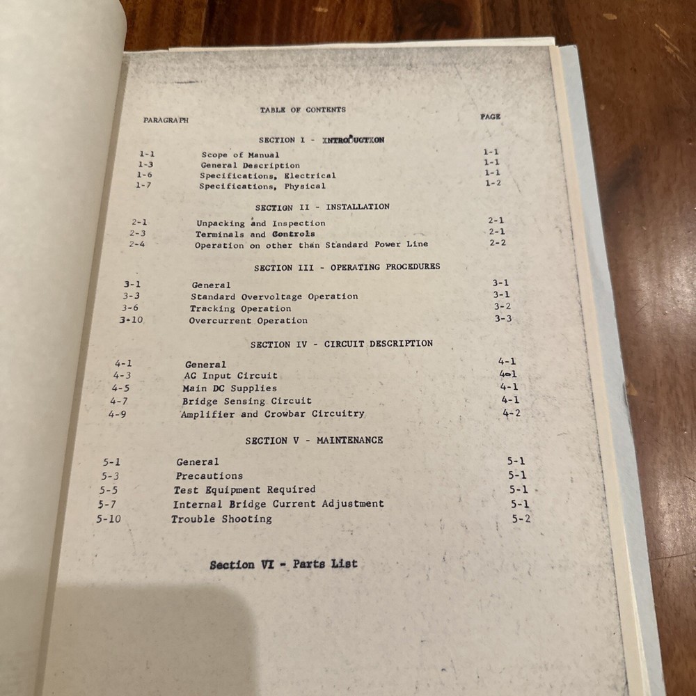Kepco Model VIP 1 Overvoltage/Overcurrent Protector Instruction Manual 1965