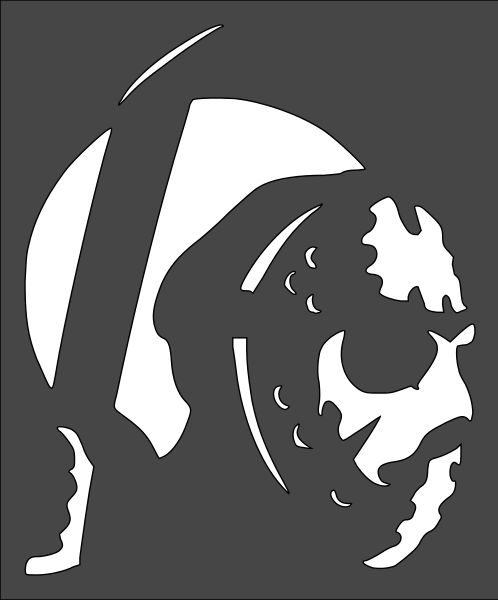 8"x9.5" Clear Plastic Stencil - Halloween Jason (SD409)
