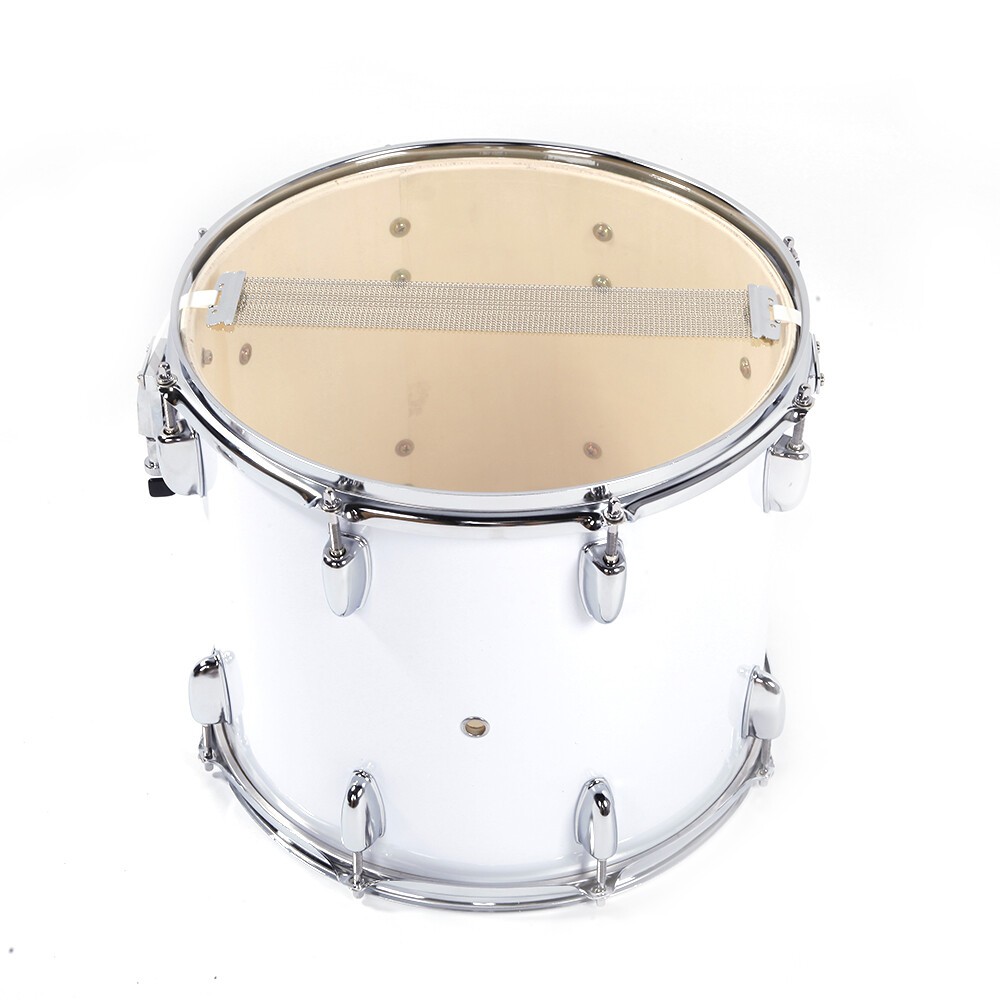 14 x10inch Marching Drum Drumsticks Key Strap White