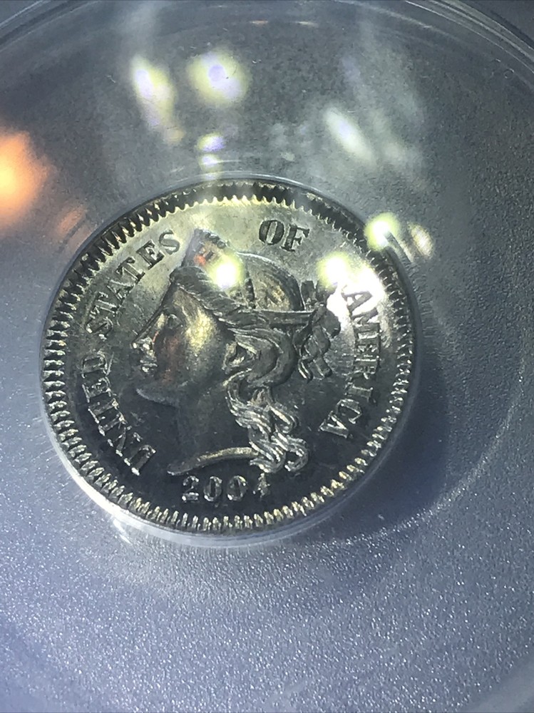 🔥‼️MS64‼️🔥2004 GNA 🔥40th Anniversary 3 Cent Token🔥 ”Mini Mint”Gallery Mint