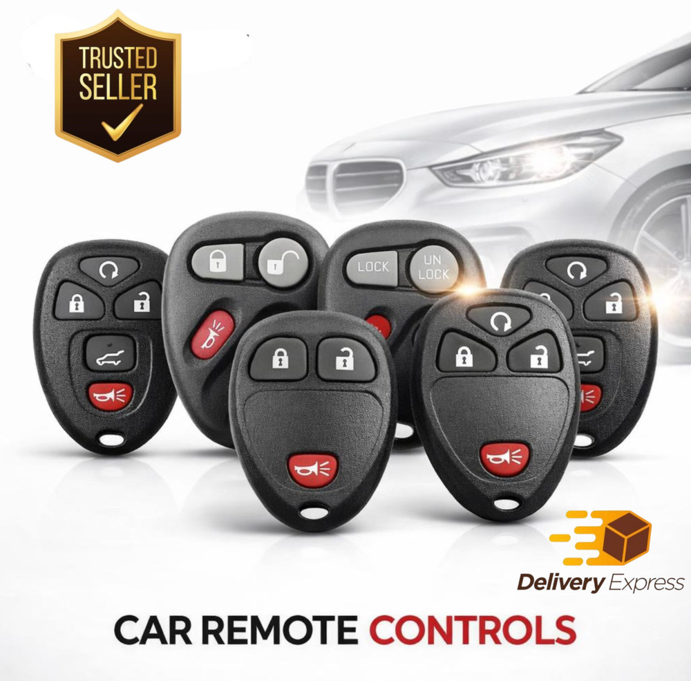 Key Fob Keyless Entry Remote Control Compatible with Chevy 4Btn, 1PC, Black