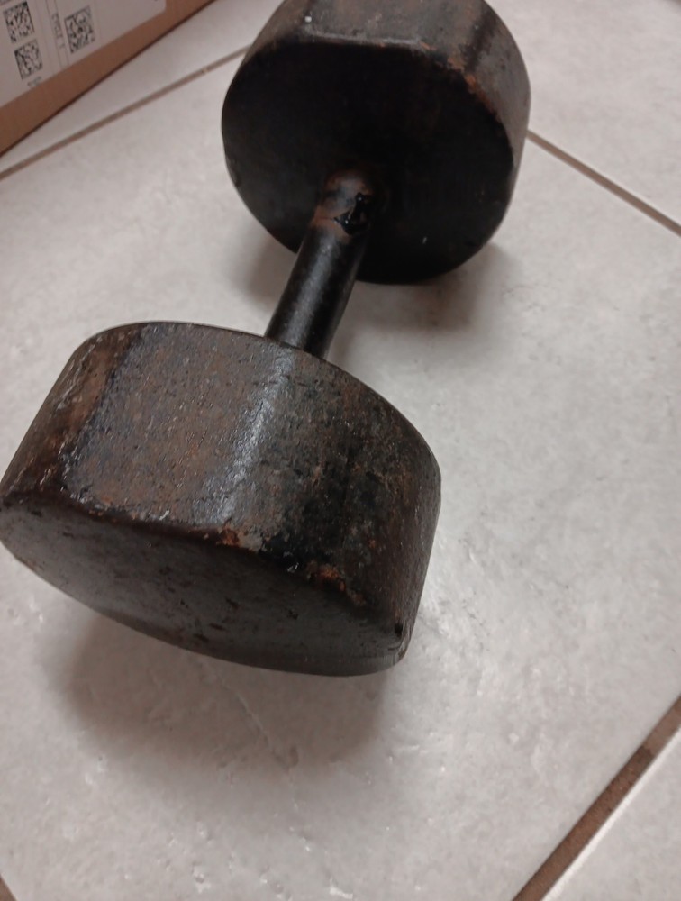 Vintage YORK Roundhead Dumbbells, Single 35lb