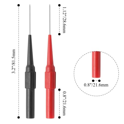 10pcs 0.7mm Back Probe Pins, Electrical Needle Probes, Insulation Piercing Pin