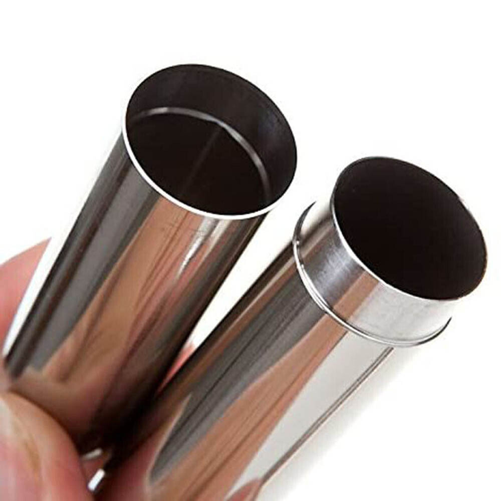 2pcs Portable Cigar Tube Box Stainless Steel Single Cigarette Storage Case USA