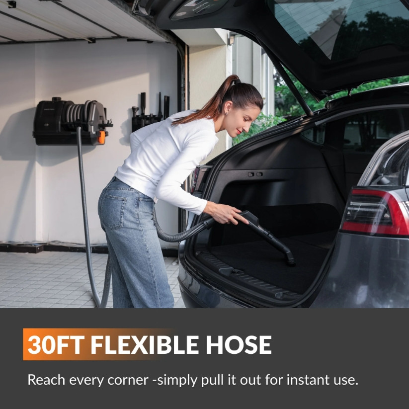 Giraffe Tools Wet and Dry Vacuum Cleaner Wall Mounted 1200W with Remote Control