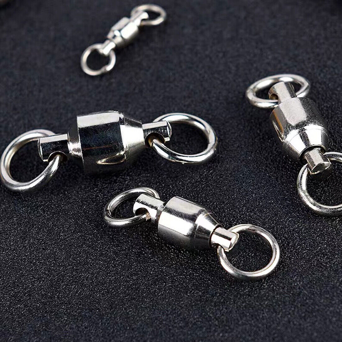 Heavy Duty Ball Bearing Rolling Swivels Solid Ring Stainless Fishing Connector