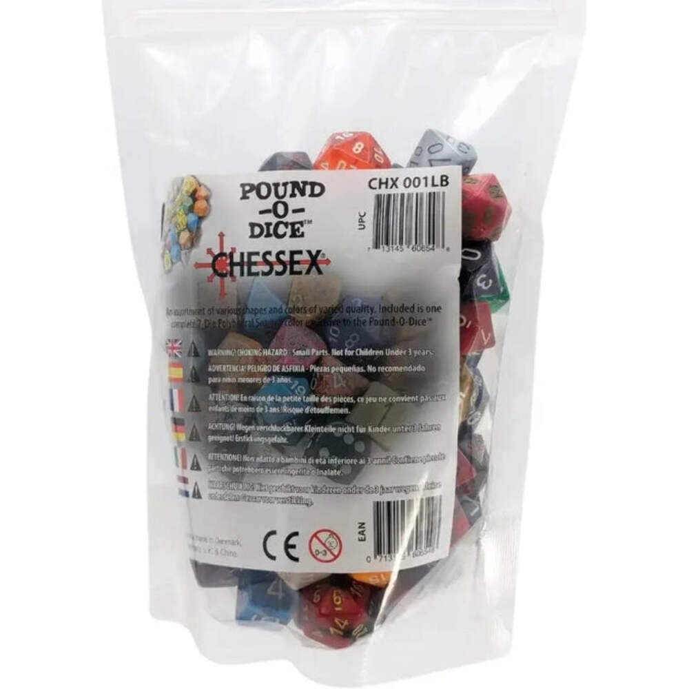 Pound of Dice - Chessex - Assorted Bag of Dice - DND Dice