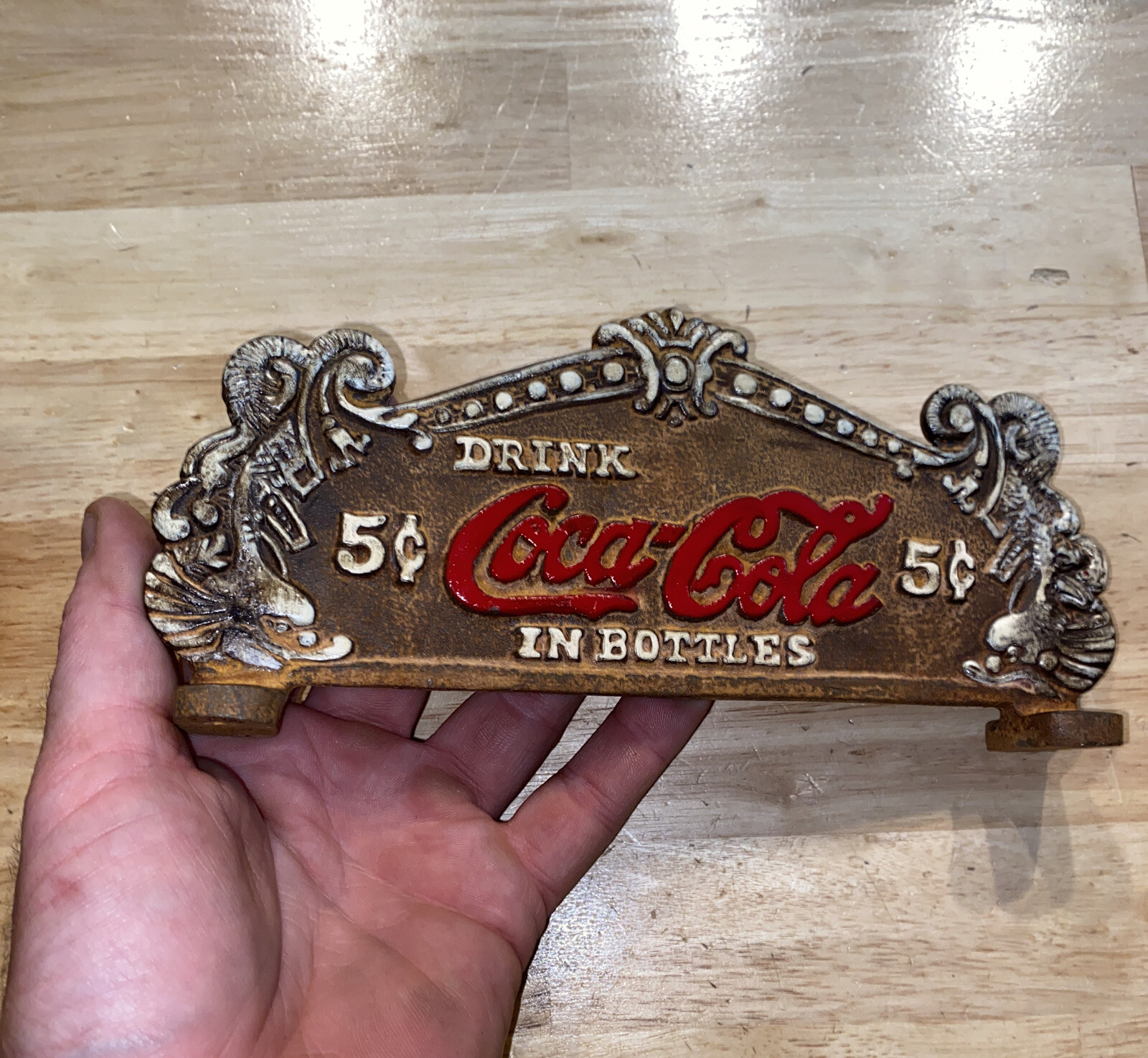 Coca Cola Cash Register Sign Solid Metal Plaque Patina Soda COKE Collector GIFT