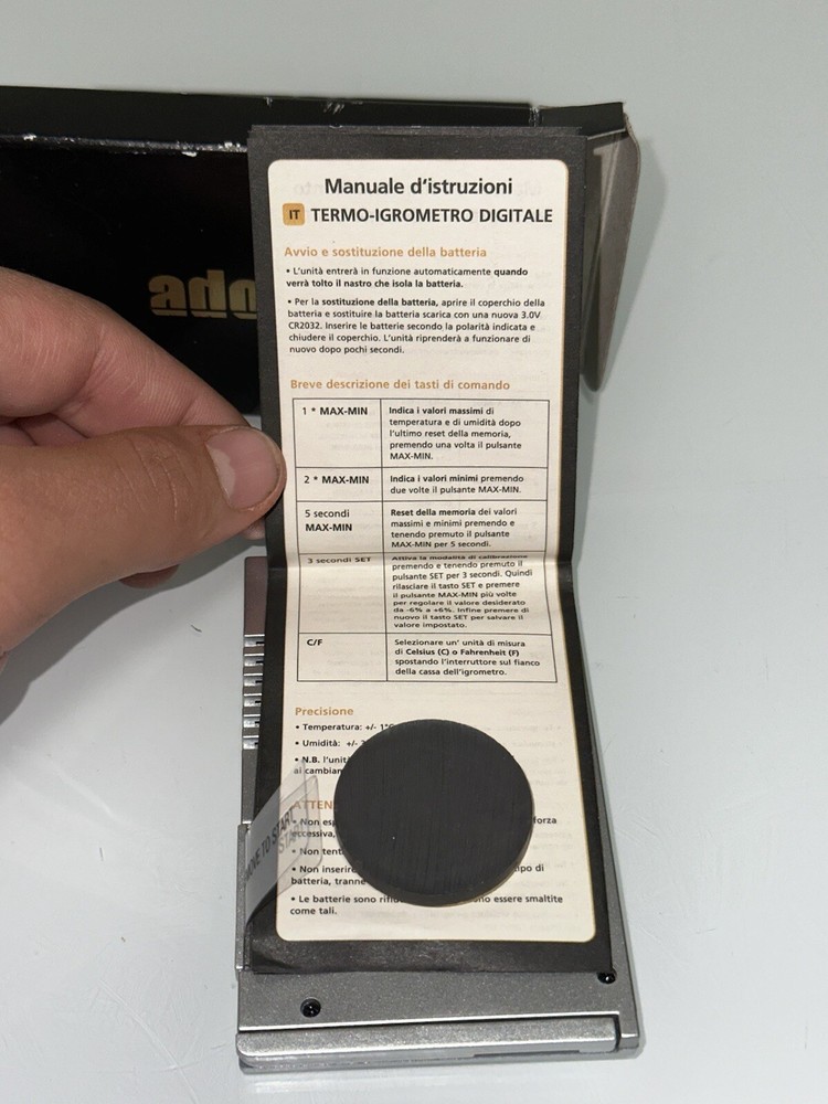 Adorini Digital Hygrometer Compact