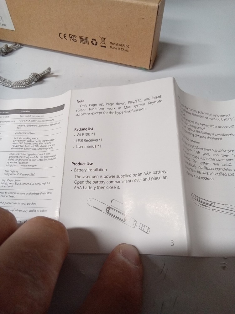 ELEKETE WIRELESS PRESENTER WITH LEASER POINTER PRESENTATION CLICKER,330FT