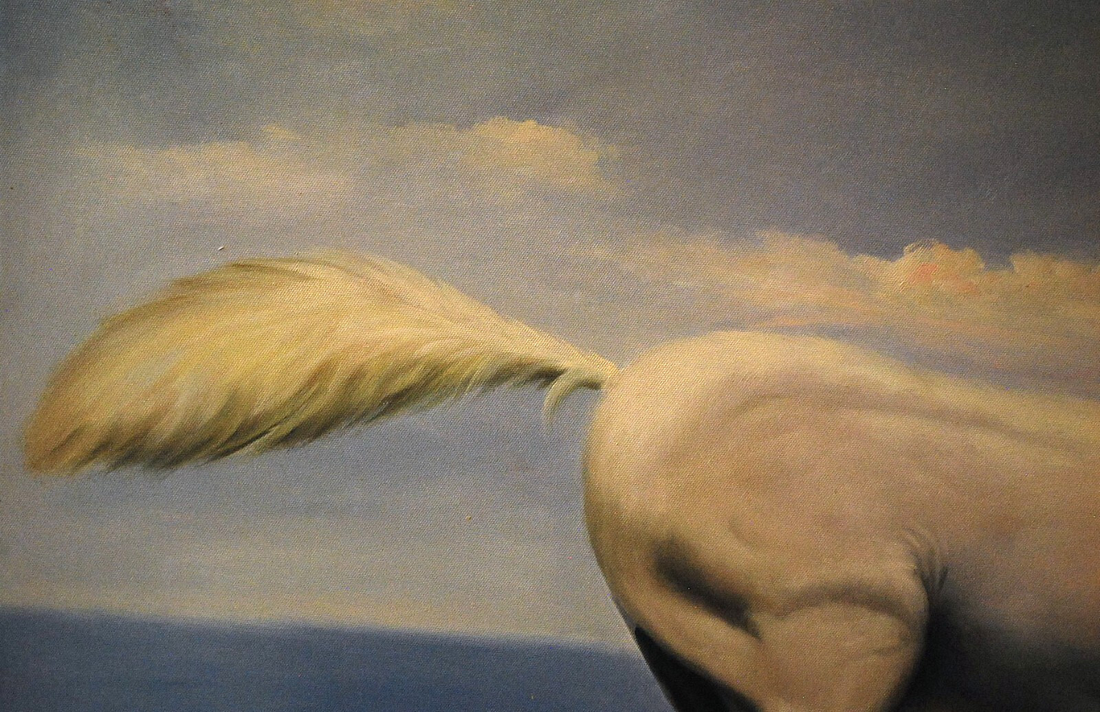 HORSE RUNNING ALONG OCEAN Original Art ACRYLIC PAINTING/CANVAS Signed 36" x 24"