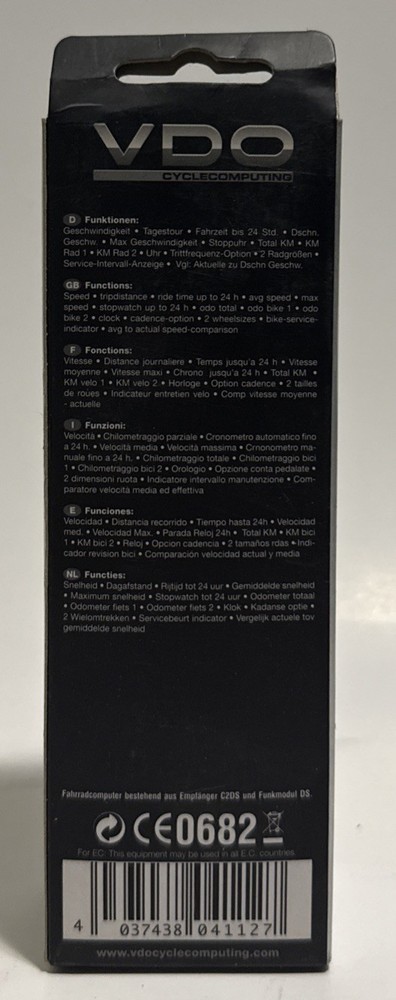 VDO C2 DS WIRELESS CYCLE COMPUTING BRAND NEW IN BOX