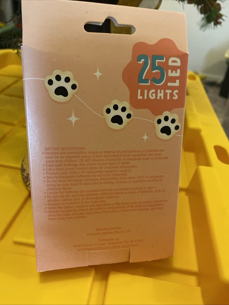 Pet Paw 25 LED string lights