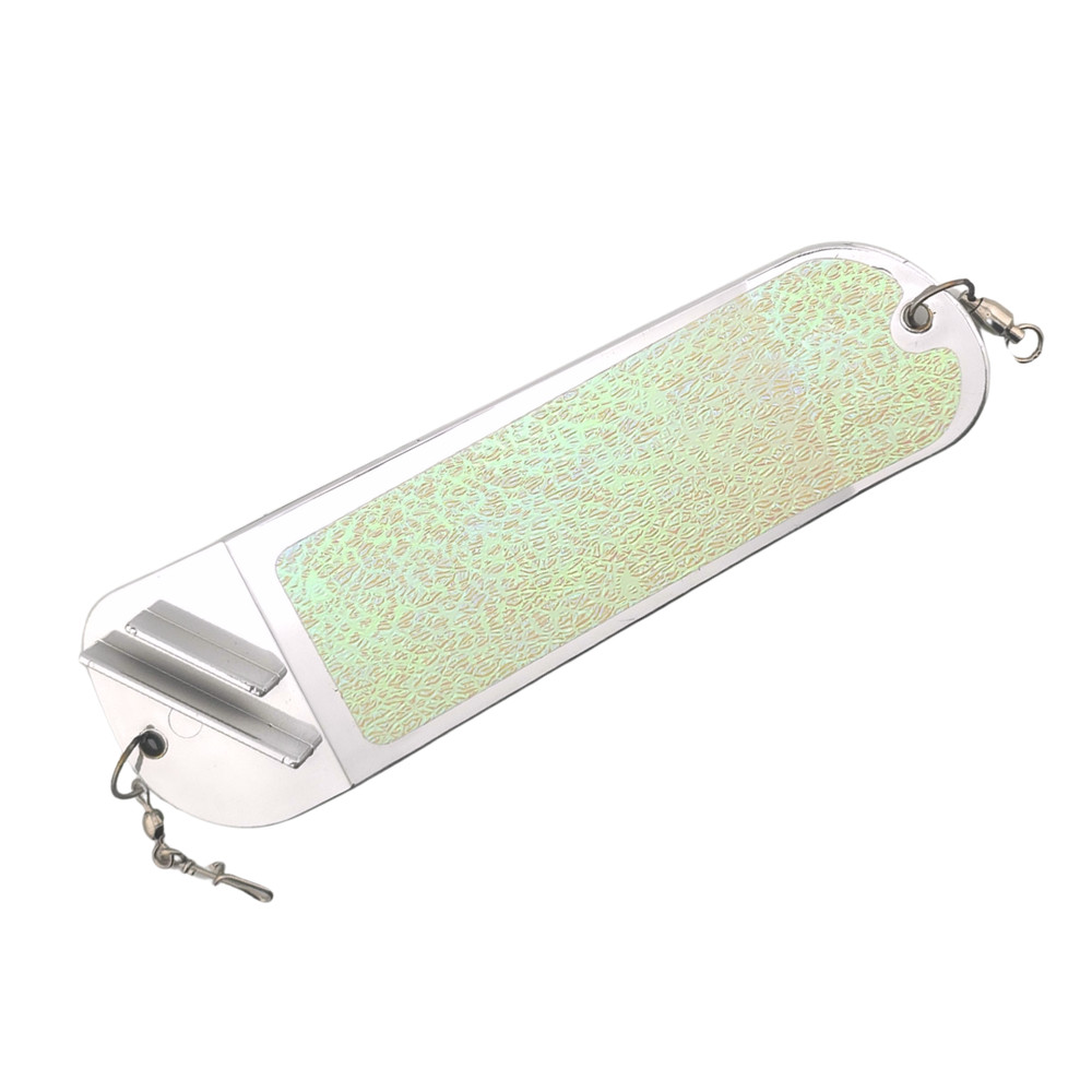 Custom Airbrushed 8" Flasher - Salmon / Trolling - Chrome Pickle