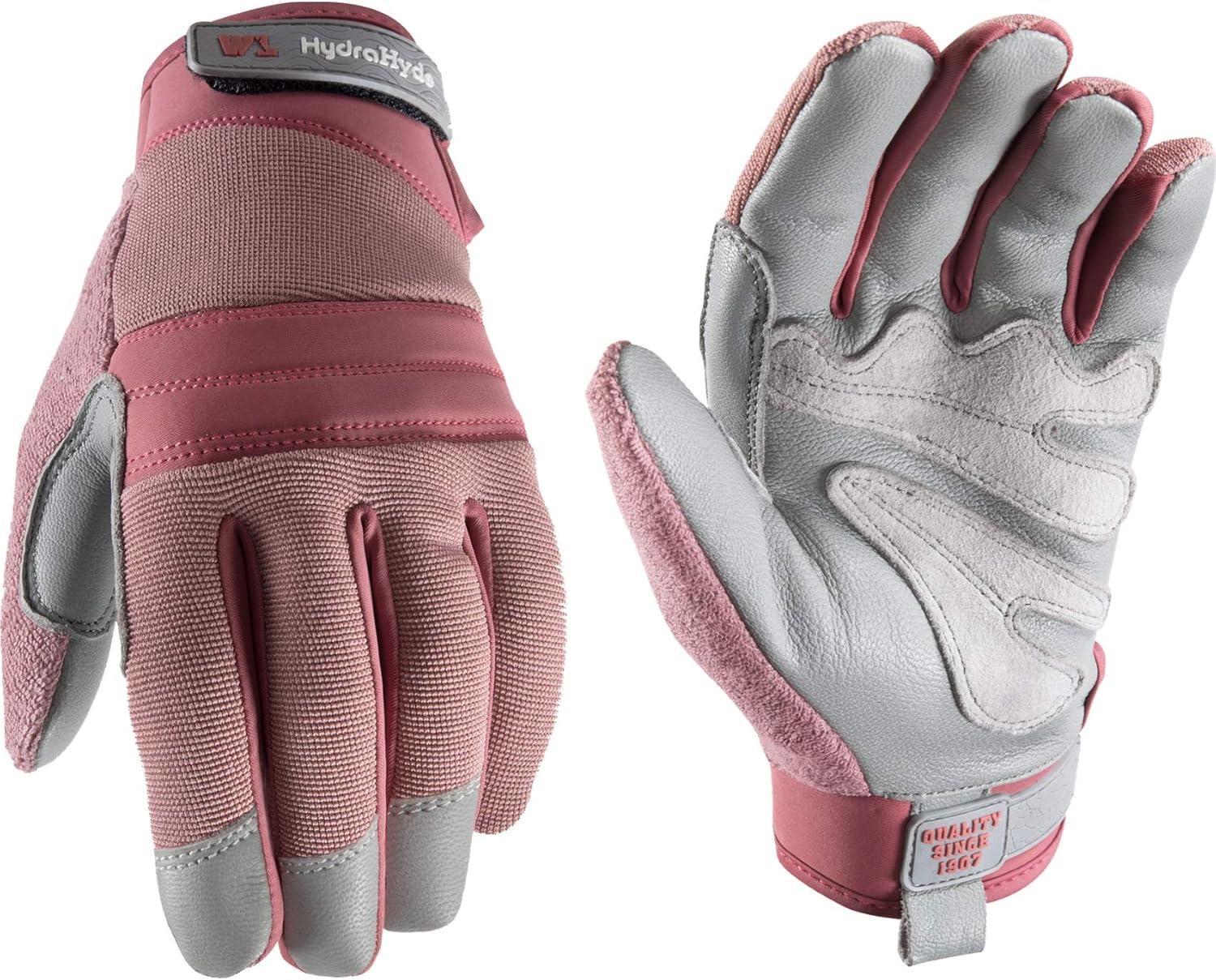 Wells Lamont Women's HydraHyde Water-Resistant Leather Palm Hybrid Work Gloves