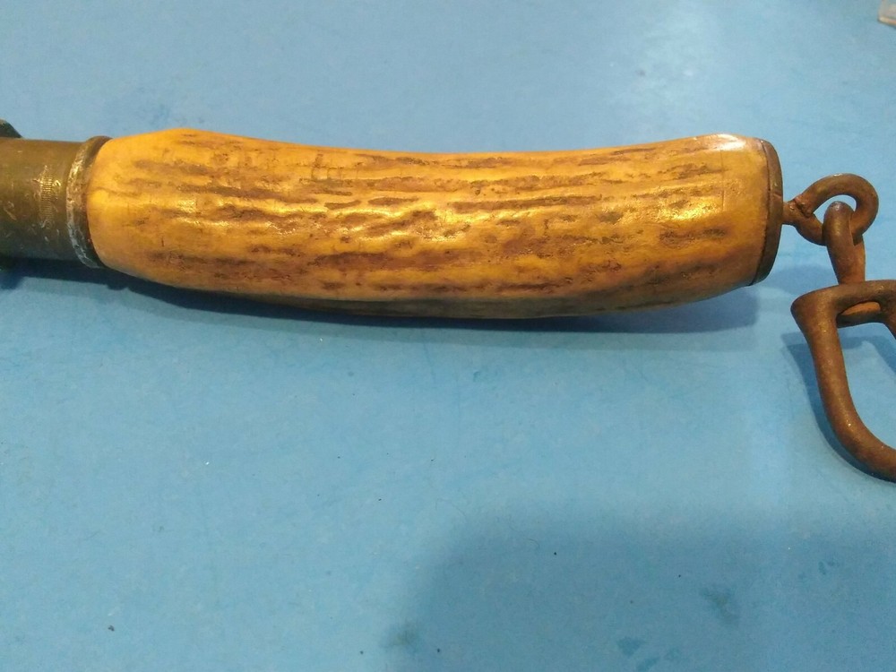 Vintage LEE'S Stag Handle Large Sharpening Rod 12"
