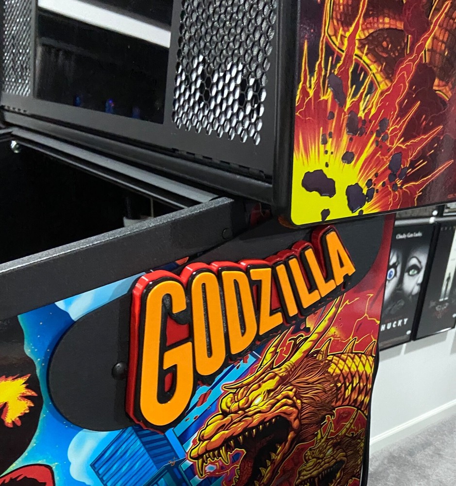 Godzilla PINBALL Mod BACK BOX HING MOD 3D LOGO -For PRO or PREMIUM