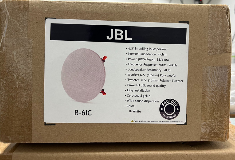 JBL B-6IC 6.5"  In-Ceiling Loudspeaker ( Each)