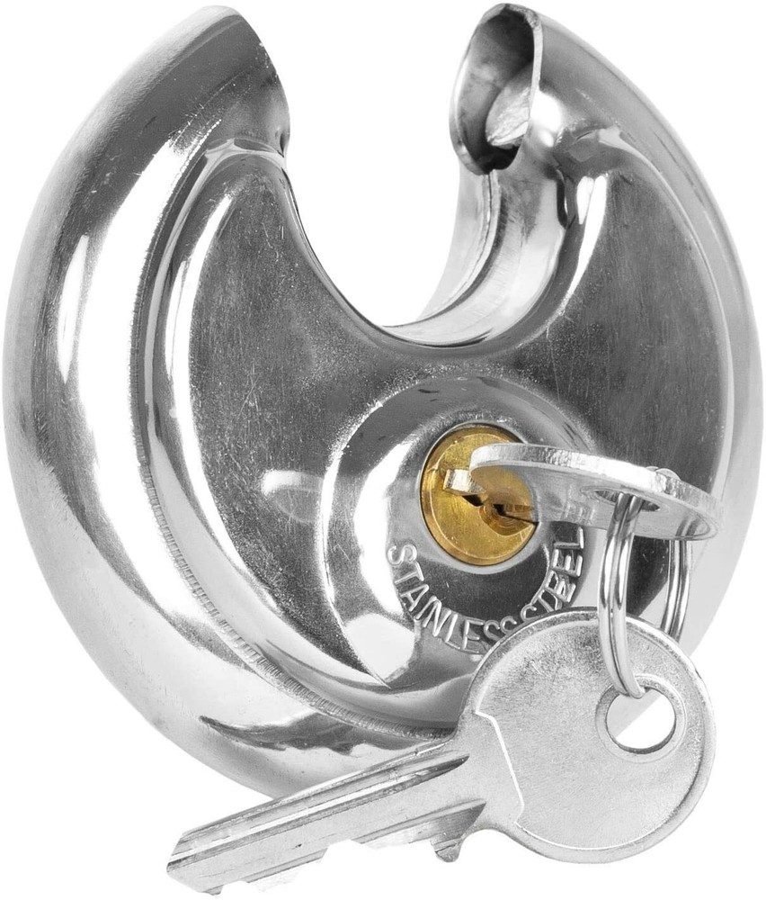 FJM Security Disc Padlock SX-797 2 Flat Keys, New