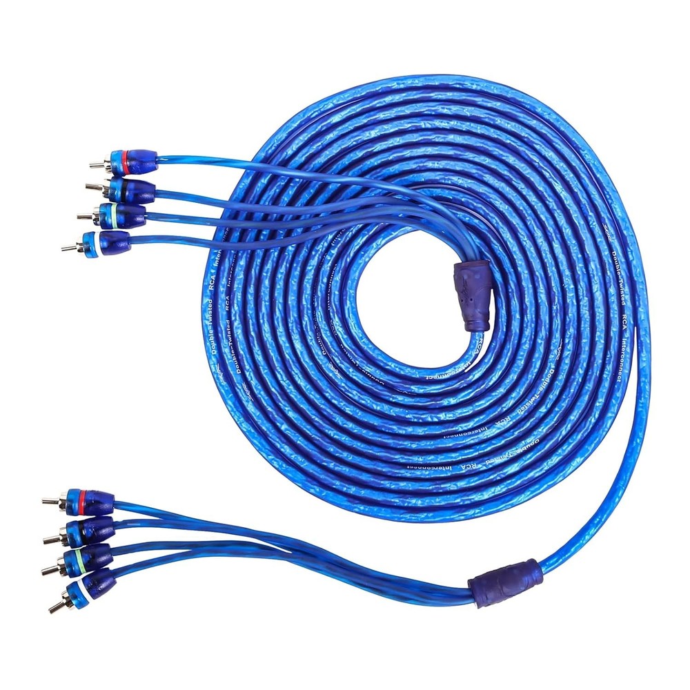 17-Foot 4-Channel Twisted Pair RCA Interconnect Cable - -