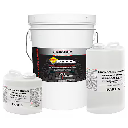 Rust-Oleum 388962 Epoxy Coating, Flat Finish, Armor Gray, Solvent Base