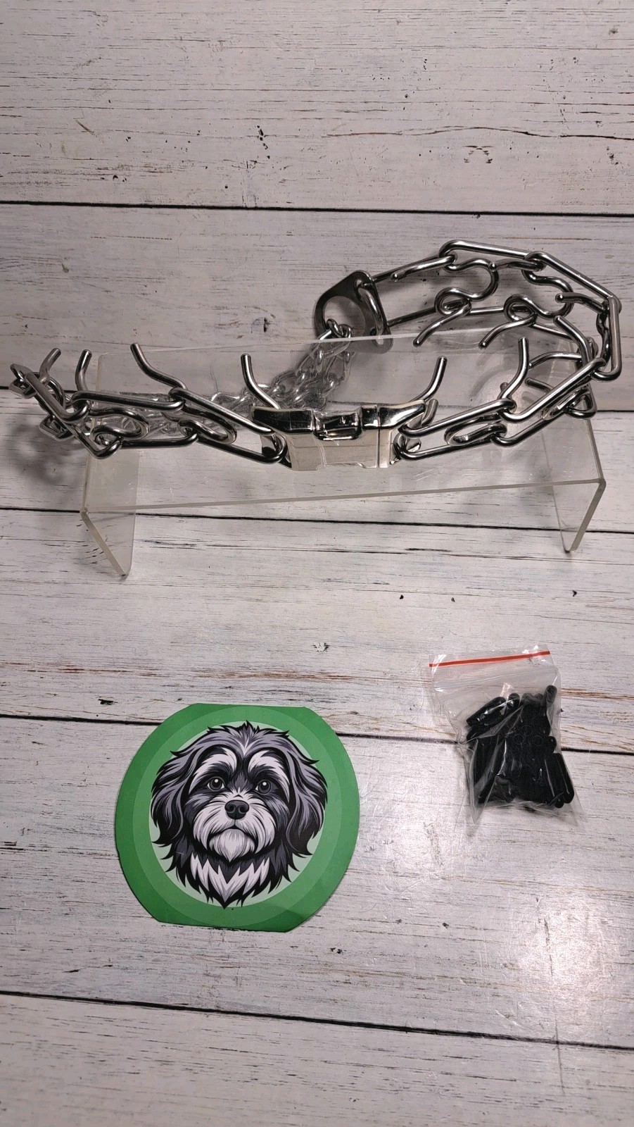 Stainless Steel Dog Collar, Tangle-Free 360° Swivel Collar with Quick-Release...