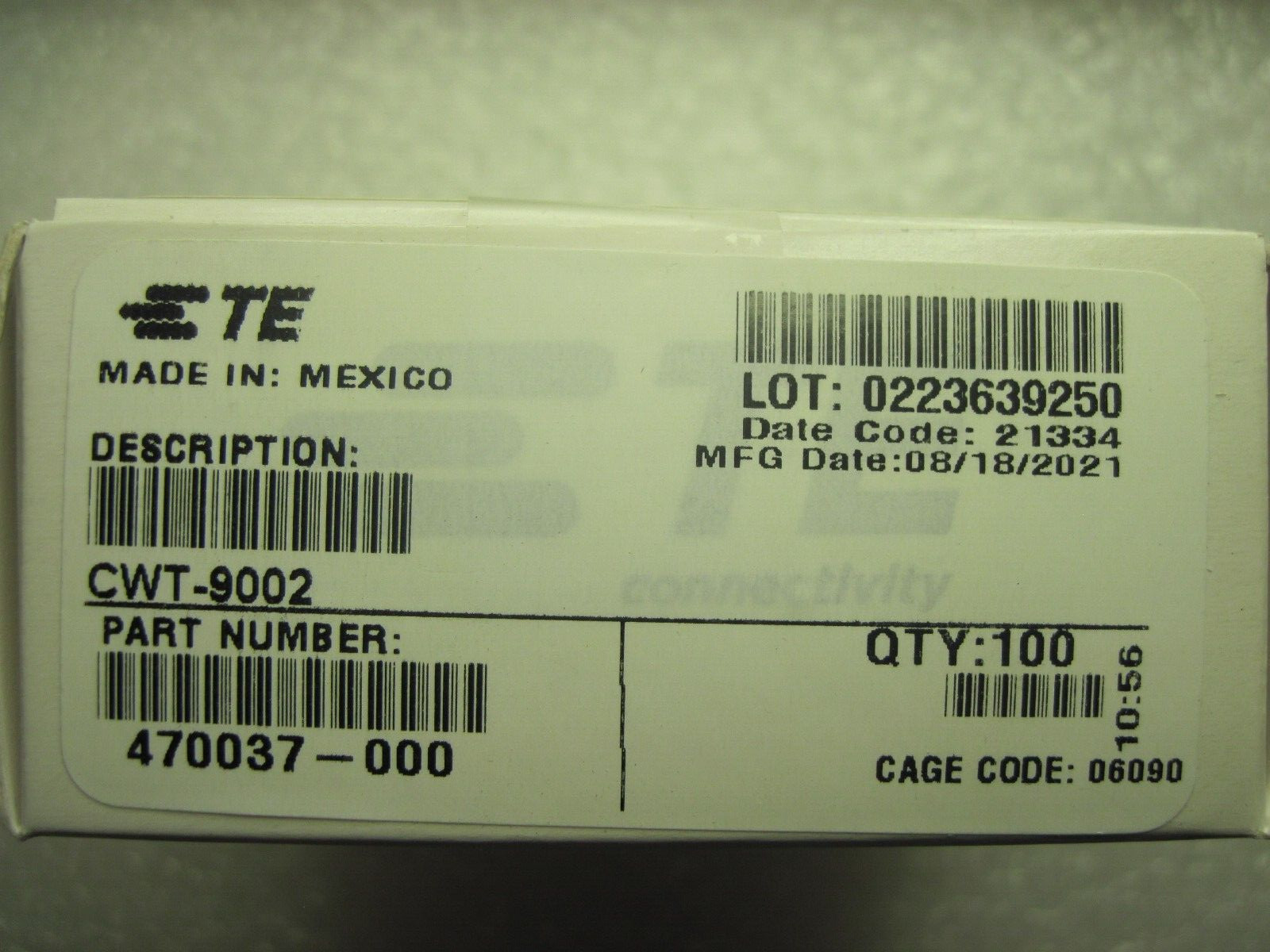 CWT-9002  ( 470037-000 )  TE  100 PER BOX