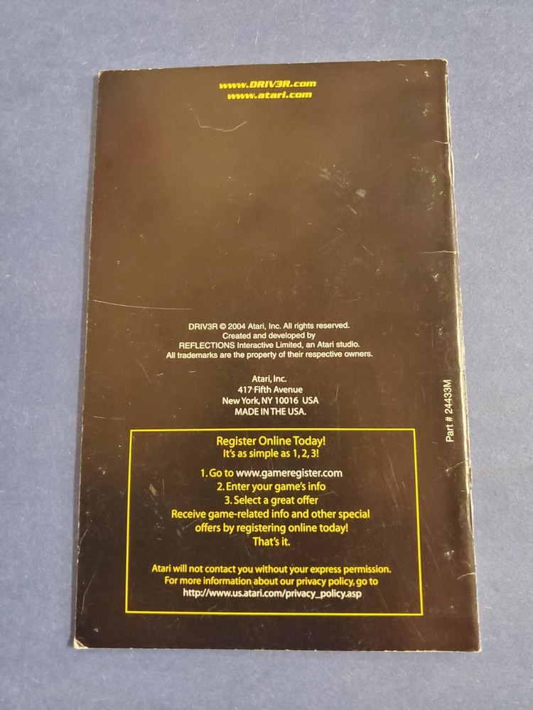 Ps2 Driv3r Booklet
