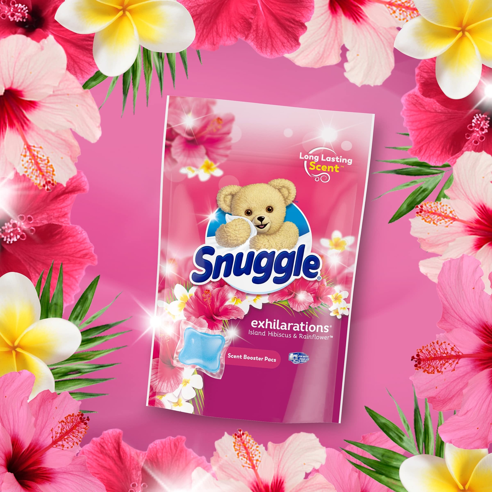 Snuggle Exhilarations In Wash Laundry Scent Booster Pacs, Island Hibiscus and