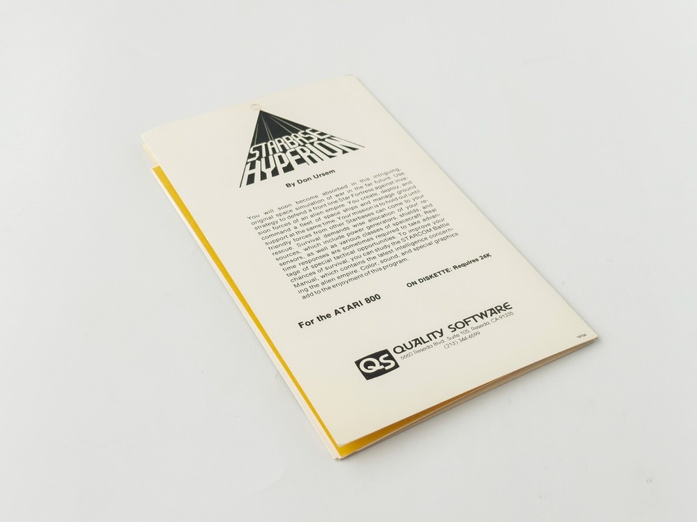 Starbase Hyperion - Quality Software - 1982 / Atari 800