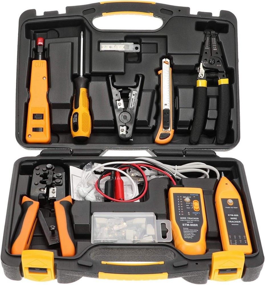 High-Quality Network Tool Kit with Portable Case for Ethernet Installation Tasks
