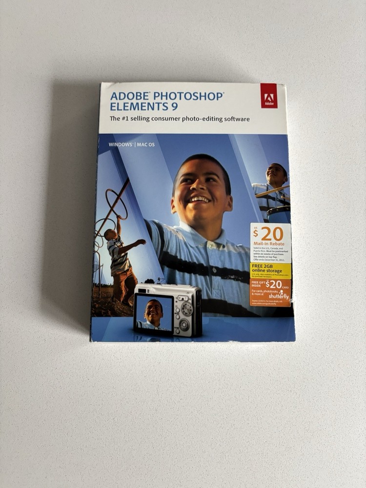 Adobe Photoshop Elements 9 (Mac/Win) Complete with Serial Number - Please READ