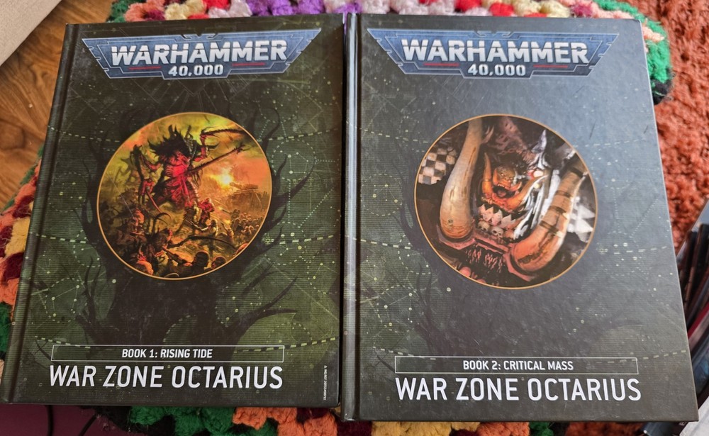 Warhammer 40k War Zone Octarius book 1 & 2  hardback book x 2