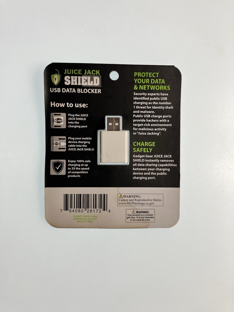 New Juice Jack Shield USB Data Blocker
