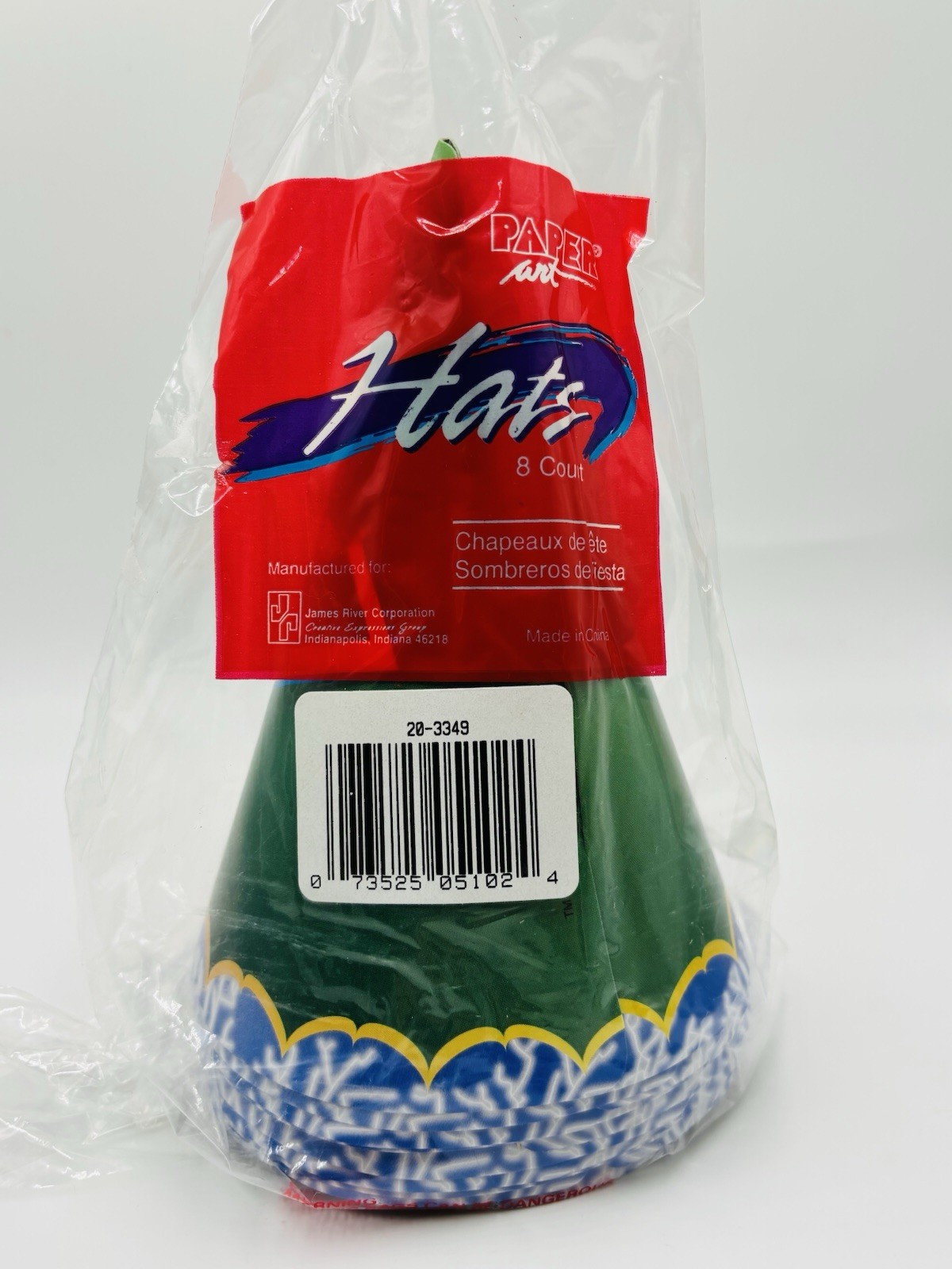 Mighty Morphin Power Rangers Classic Saban Birthday Party Hats 8 Pack - RARE NOS