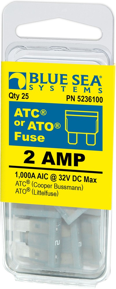 BLUE SEA 5236100-BSS Fuse Ato/Atc 2A Pack 25