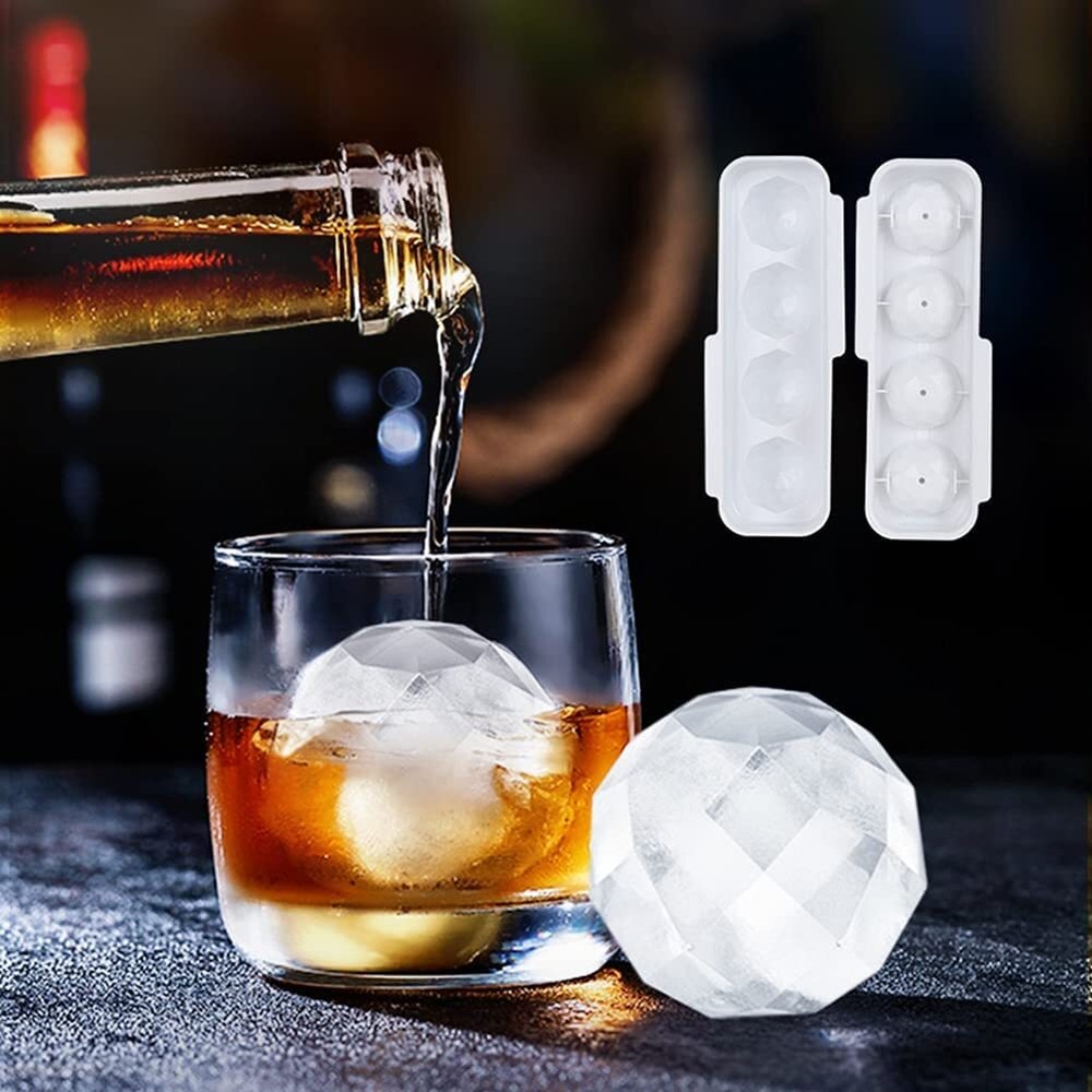 4 Grid Large Ice Ball Mold Cube One Tray- B6