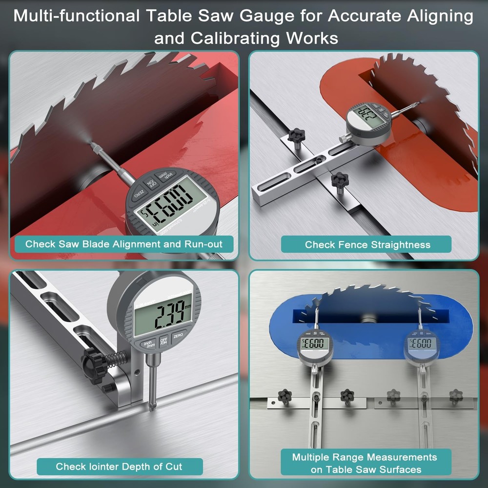 HDLNKAK Table Saw Digital Dial Indicator Gauge
